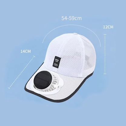 Solar Fan Hat For Men Women Uv Protection Sun Hat With Fan Usb Cooled Outdoor Cap Adjustable Double Face Shield Summer Space Hat