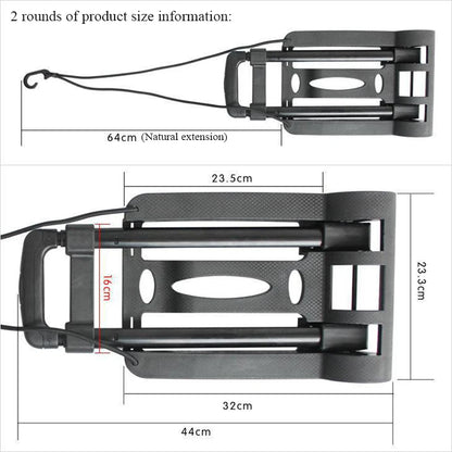 2/4 Wheeled Small Truck with Foldable Pull Rod, Portable Shopping Cart, Household Grocery Cart, Small Pull Cart, Luggage Cart