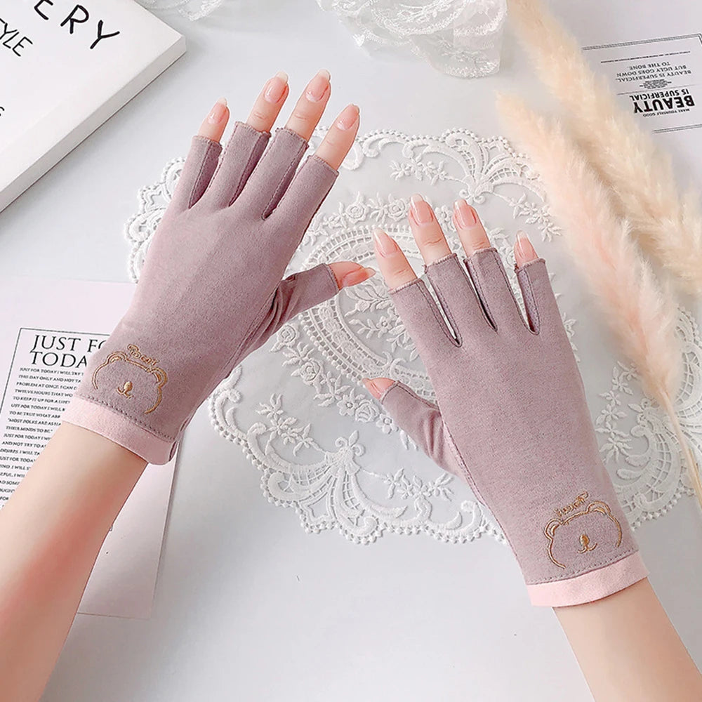 1 Pair Professional Anti UV Gloves for Nail Lamp Light Manicure Gloves 4Colors UV Protection Glove Elastic Breathable Salon Tool