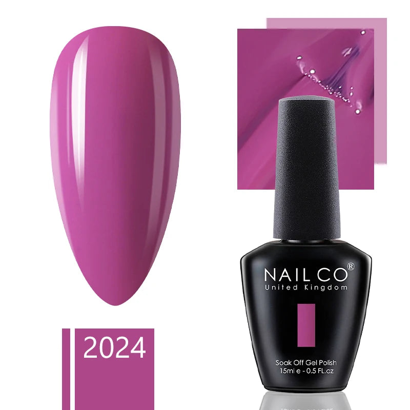 NAILCO 15ml Gel Nail Polish Nude Pink Gellak Color Series Gel Lacquer Set For Nails Glitter UV Nail Art LED Flower Gel Varnishes