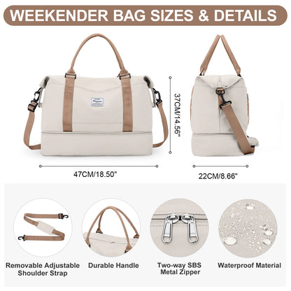Sports Bag, Hand Luggage Travel Bag Weekender Backpack, Hospital Clinical Birth Bag For Women, Carry on Luggage,Travel Bag Large