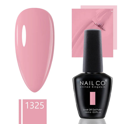 NAILCO 15ml Gel Nail Polish Nude Pink Gellak Color Series Gel Lacquer Set For Nails Glitter UV Nail Art LED Flower Gel Varnishes