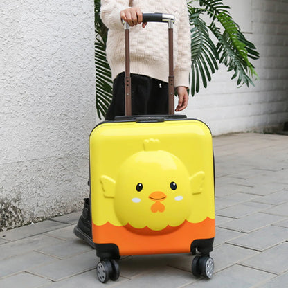 Kids Spinner Luggage 360 Degree Rotation Unisex Trolley Case Toddler Suitcase with Compartment Bag for Travel