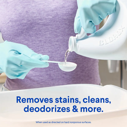 Clorox Splash-Less Liquid Bleach Cleaner, Regular Scent, 10X DEEP CLEANING BENEFITS,117 fl oz