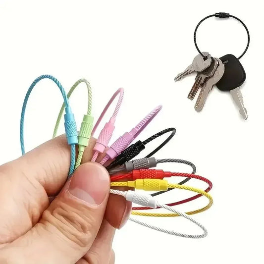 10pcs Colorful Stainless Steel Wire Luggage Tag Clip Durable and Easy to Install Perfect for Travel and Everyday Use