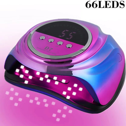 D7 Professional Nail Dryer Lamp For Manicure Powerful UV Gel Nail Lamp 66 LEDs Automatic Sensing Gel Polish Drying Lamp