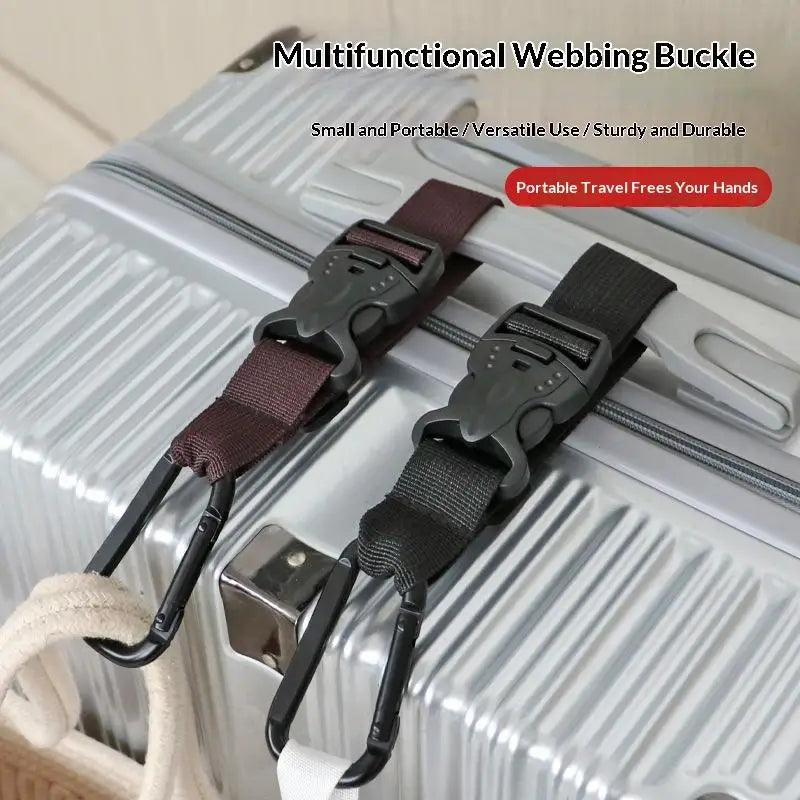 Luggage Strap Buckle Portable Travel Accessory Adjustable Suitcase Hanger Clip for Bag Luggage Combination Organizer