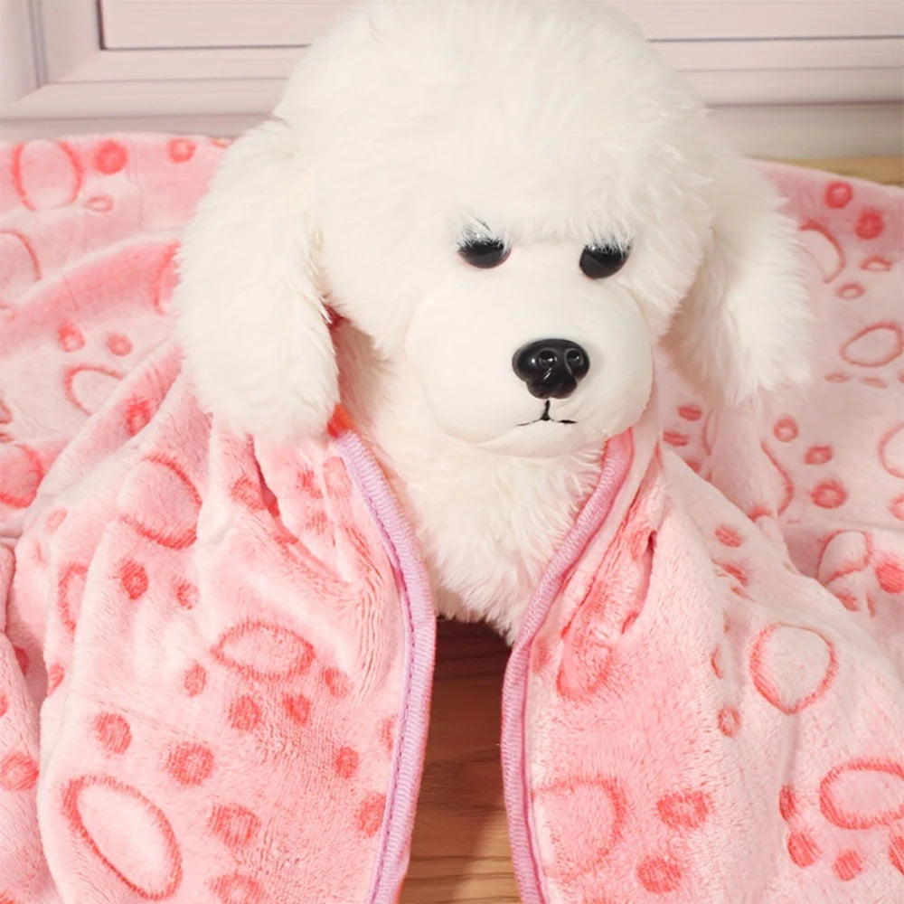 3 Sizes Super Soft Fluffy Premium Fleece Pet Blanket Pet Mat Warm Comfortable Blanket for Cat Dogs Cat Pet Supplies Easy Clean