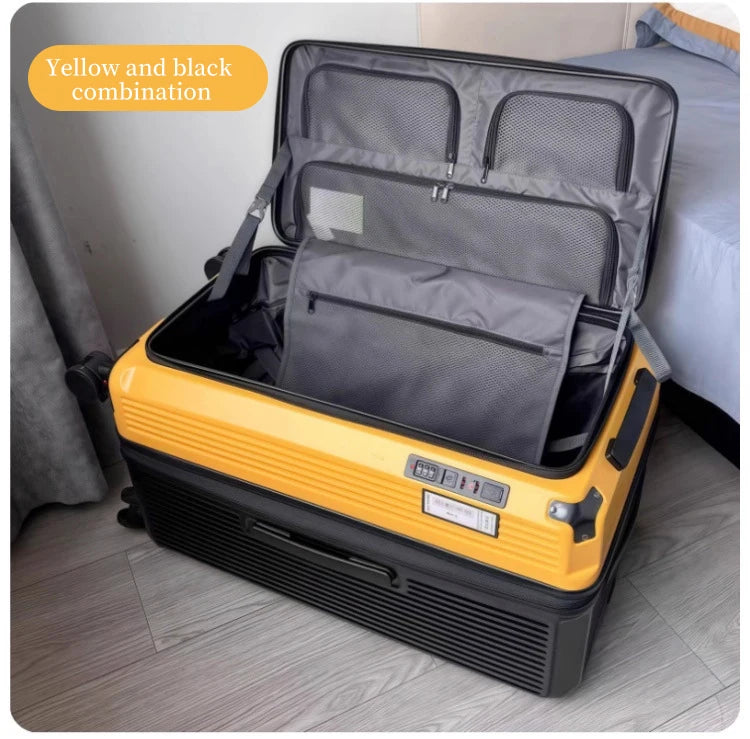 Expandable Luggage, Large-Capacity Thickened Trolley Case, 24-inch Travel Suitcase, Luggage with Combination Lock, Sturdy and Durable