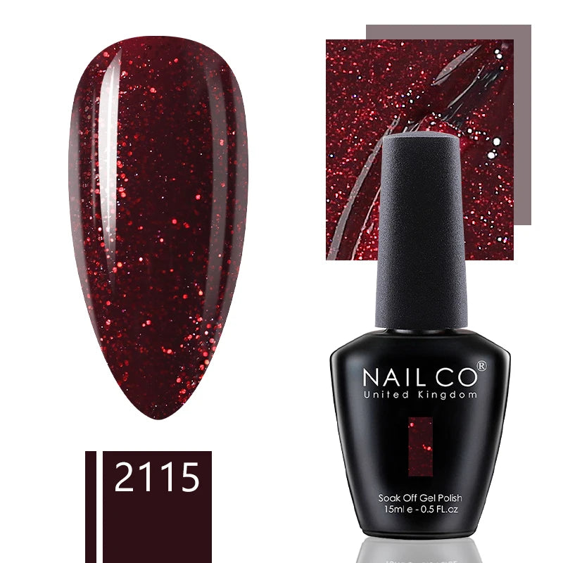NAILCO 15ml Gel Nail Polish Nude Pink Gellak Color Series Gel Lacquer Set For Nails Glitter UV Nail Art LED Flower Gel Varnishes