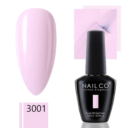 NAILCO 15ml Gel Nail Polish Nude Pink Gellak Color Series Gel Lacquer Set For Nails Glitter UV Nail Art LED Flower Gel Varnishes