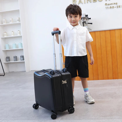Kids Luggage Lovely Travel Suitcase on Spinner Wheels Sit and Ride Children's Travel Bag Password Carry on Trolley Luggage Bag