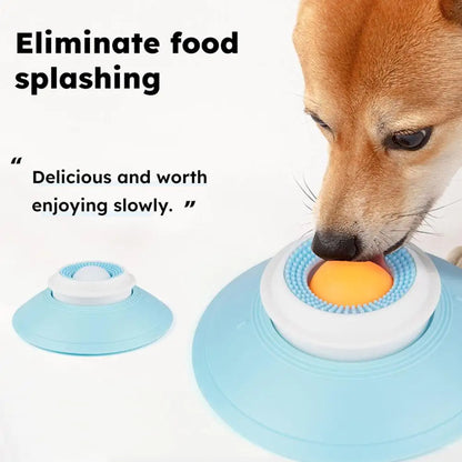 Non-Slip (Stay in Place) Dog Lick Ball Toy Slow Feeder for Dog Cat Liquid Food Calming Enrichment Toy for Bathing Grooming Anxiety Relief Lick Mat