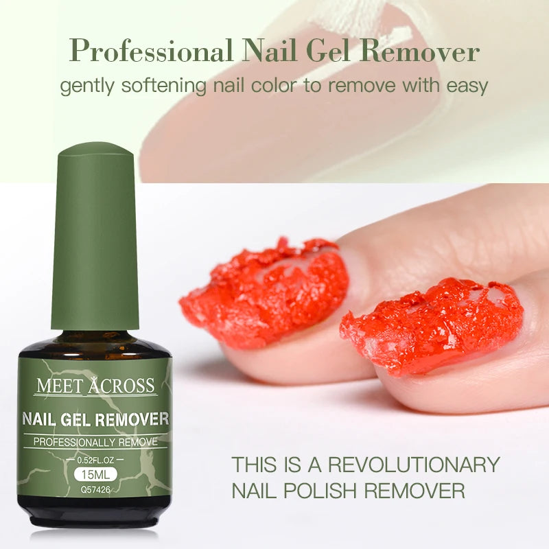 4pcs 15ML Quick Magic Gel Nail Polish Remover Professional Grade Formula for Natural Gel Nails