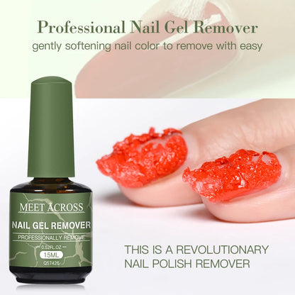 4pcs 15ML Quick Magic Gel Nail Polish Remover Professional Grade Formula for Natural Gel Nails