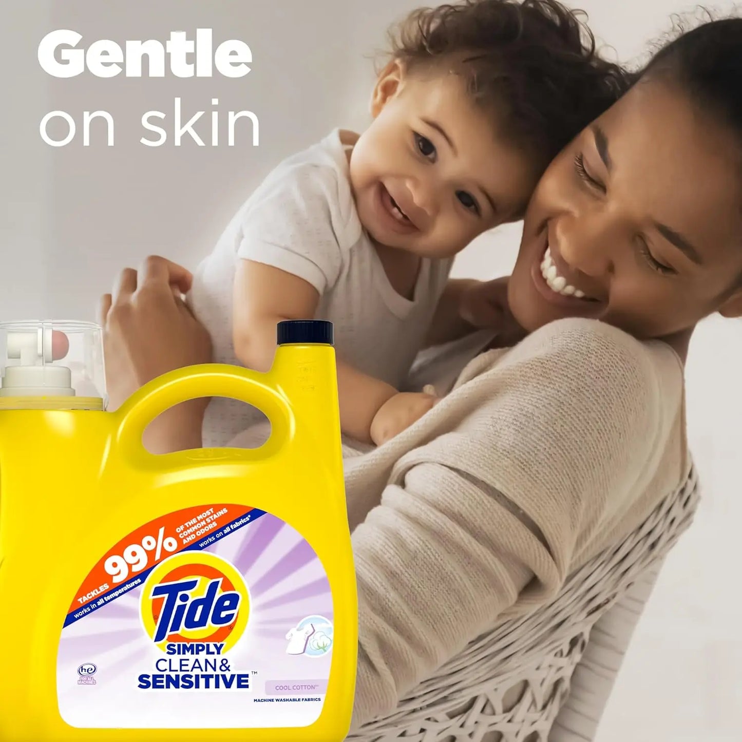 Cool Cotton Scent Liquid Laundry Detergent, 89 Loads, 117 fl oz for Sensitive Skin