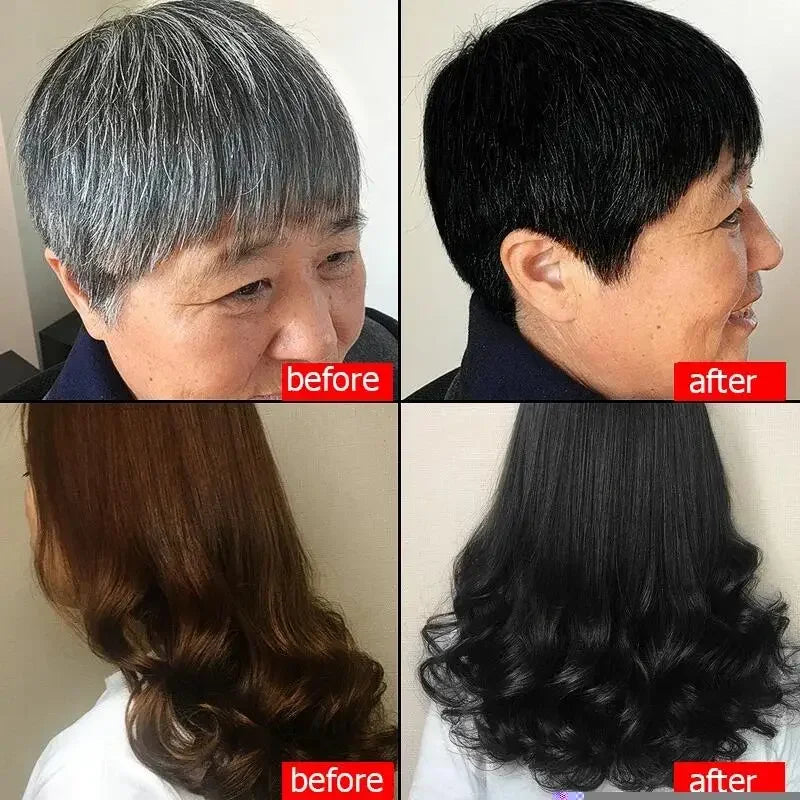 100ml Natural Herbal Hair Dye Shampoo 3 in 1 Change Hair Color Gray Hair to Dark Brown Black Deep Nourishing Fashion Hairs Care