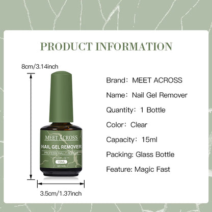 4pcs 15ML Quick Magic Gel Nail Polish Remover Professional Grade Formula for Natural Gel Nails