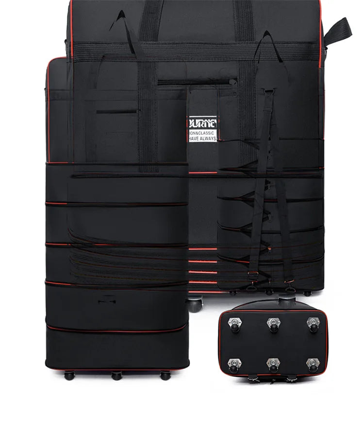 Folding Travel Bag Suitcase Spinner Wheel Abroad 158 Air Consignment Large Capacity Telescopic Duffle Bag