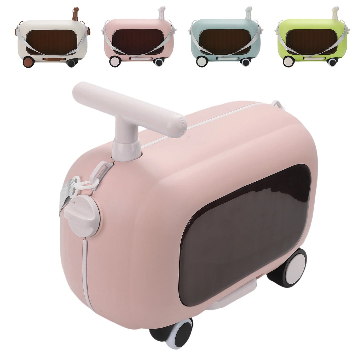 Kids Luggage Kids Ride-On Luggage 90 Degree Folding Pedal Large Capacity Multi-Functional Toddler Rideable Suitcase for Travel