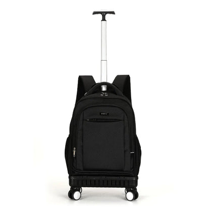 Men Travel Trolley Backpack Rolling Luggage Backpack Trolley Bag with Wheels Business Wheeled Backpack Cabin Carry on Luggage