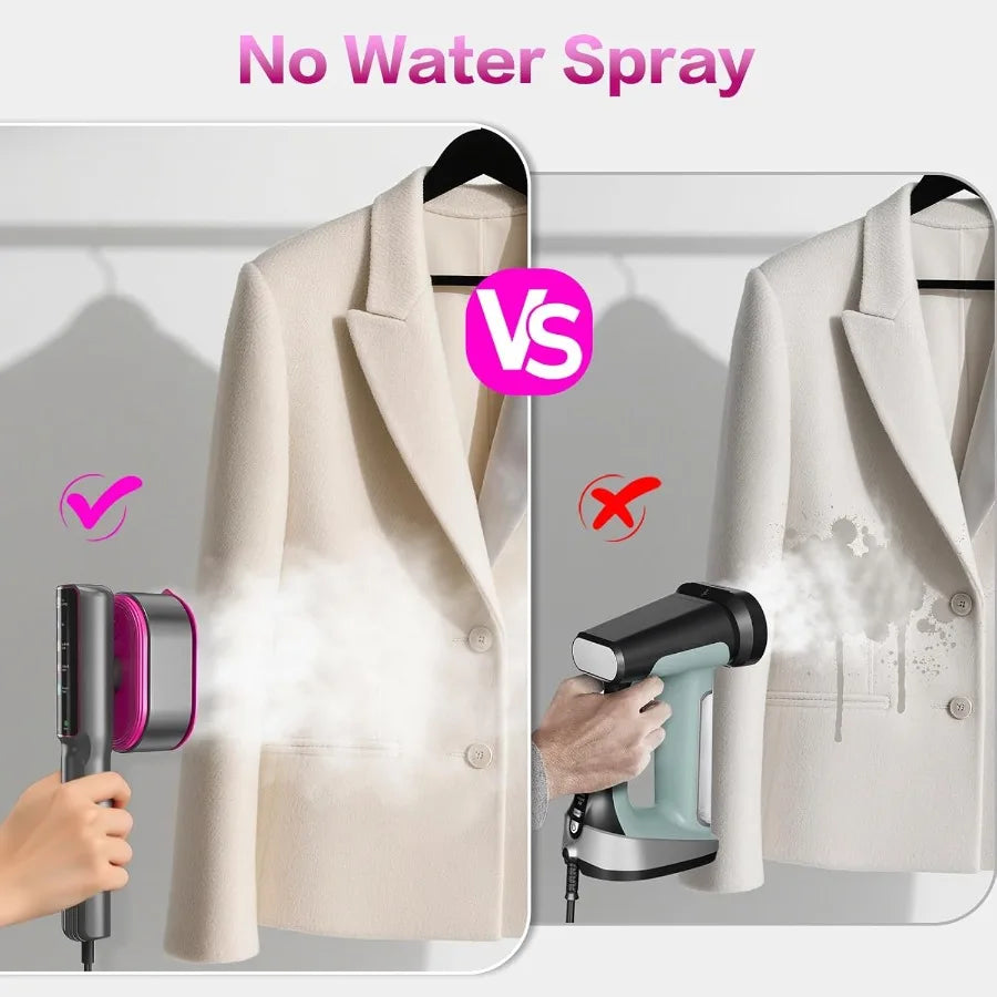 1200W Portable Handheld Garment Steamer with 15-Second Fast Heat-Up 5 Mode LCD Touch Display 110ml Water Tank for Efficient Wet