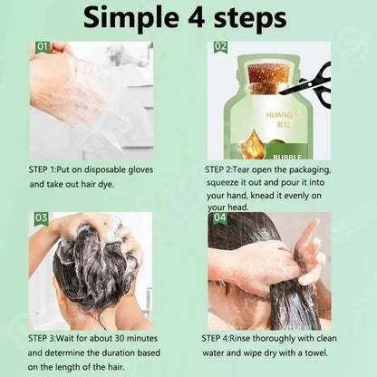 100ml Natural Herbal Hair Dye Shampoo 3 in 1 Change Hair Color Gray Hair to Dark Brown Black Deep Nourishing Fashion Hairs Care