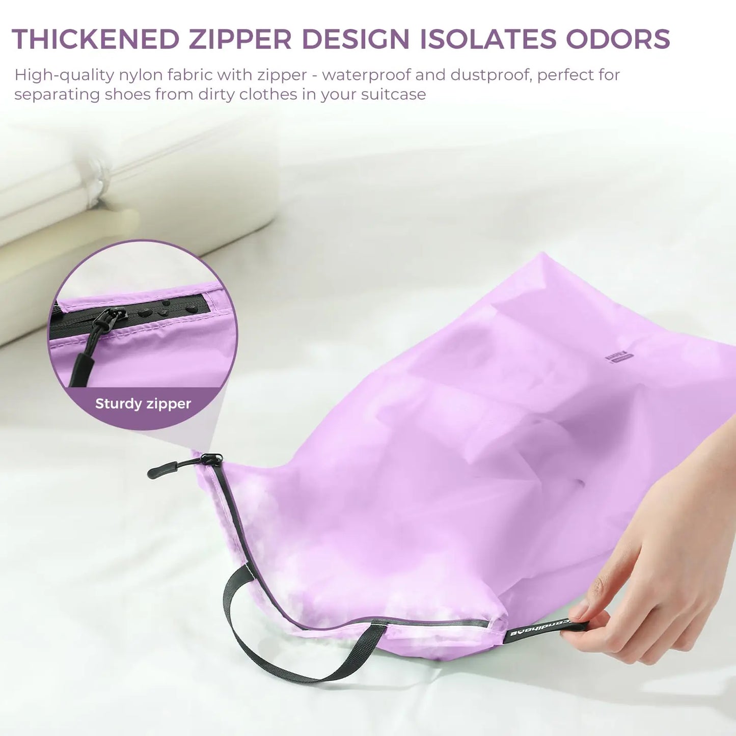 Travel Luggage Organizer Pouch Waterproof Zipper Packing Sacks Translucent Clothes Sorting Bag Suitcase Insert Accessories