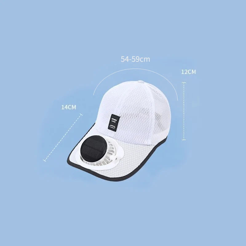 Solar Fan Hat For Men Women Uv Protection Sun Hat With Fan Usb Cooled Outdoor Cap Adjustable Double Face Shield Summer Space Hat