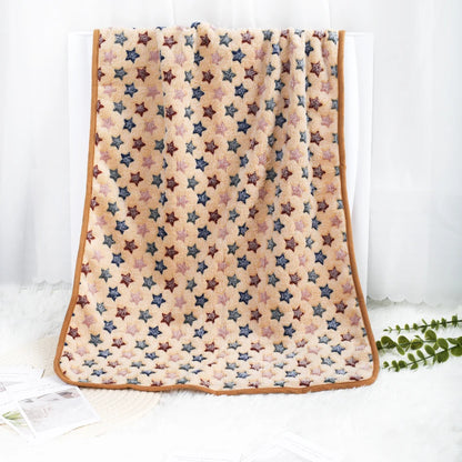 Soft Fluffy High Quality Pet Blanket Flannel Dog Sleep Blanket Paw Print Pattern Hamster Mat Warm Comfortable Cat Dog Blankets