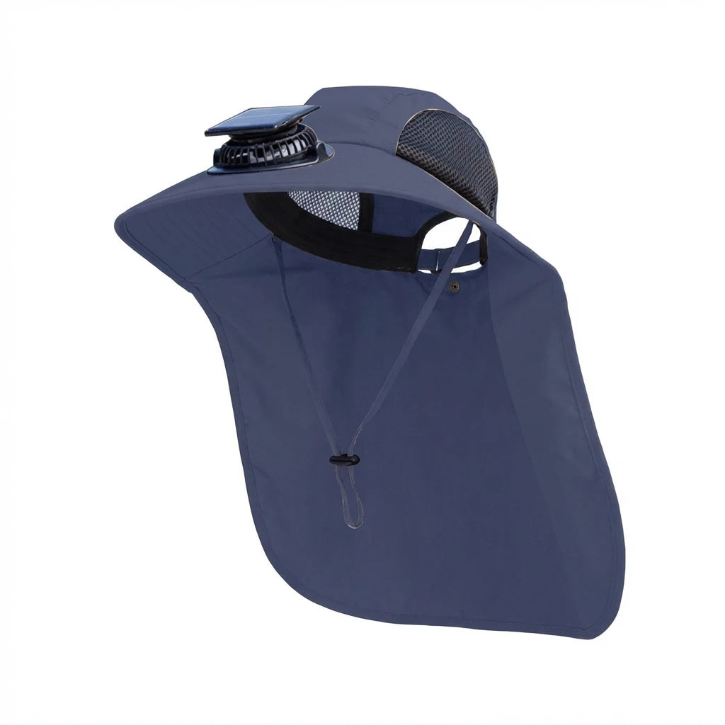 Solar Fan Hat for Men Outdoor Fishing Sun Hat with Cooling Fans Breathable Summer Cap
