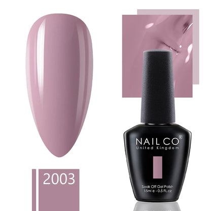 NAILCO 15ml Gel Nail Polish Nude Pink Gellak Color Series Gel Lacquer Set For Nails Glitter UV Nail Art LED Flower Gel Varnishes
