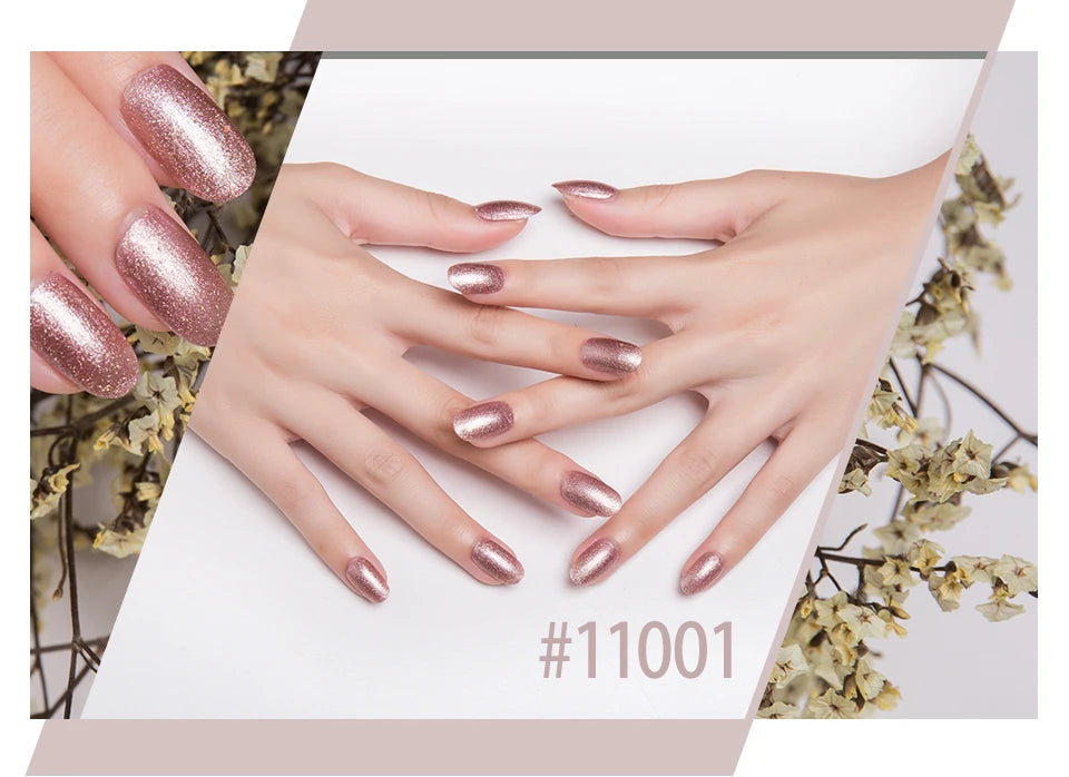 NAILCO 15ml Gel Nail Polish Nude Pink Gellak Color Series Gel Lacquer Set For Nails Glitter UV Nail Art LED Flower Gel Varnishes