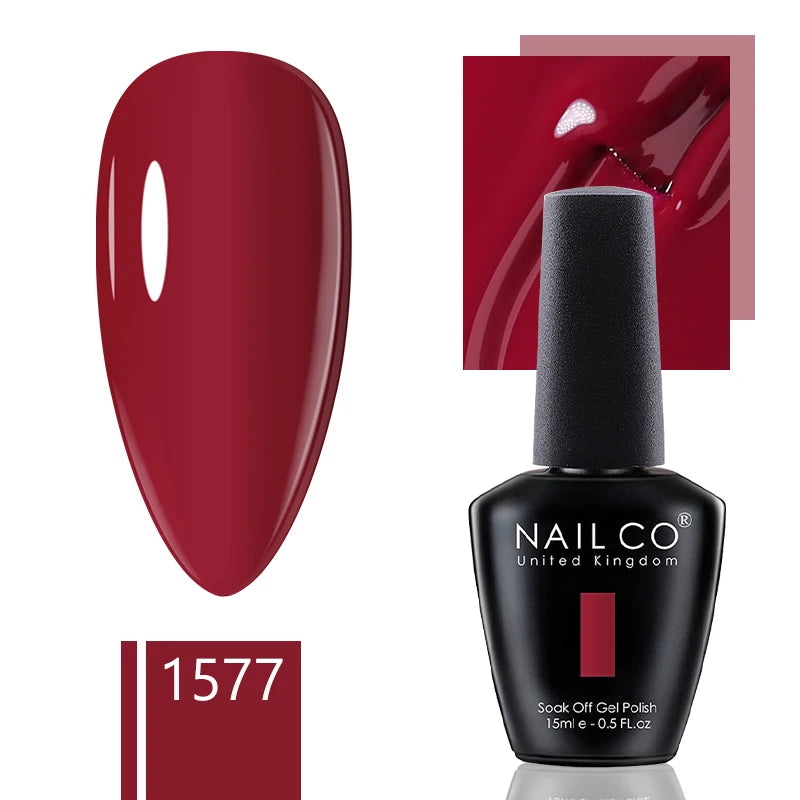 NAILCO 15ml Gel Nail Polish Nude Pink Gellak Color Series Gel Lacquer Set For Nails Glitter UV Nail Art LED Flower Gel Varnishes