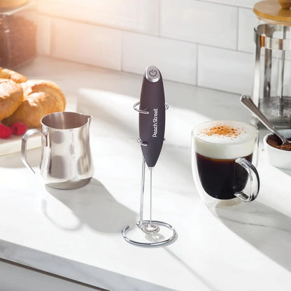 Mini Milk Frother Wand, Battery Operated Stainless Steel Mixer for Coffee, Lattes, Cappuccino