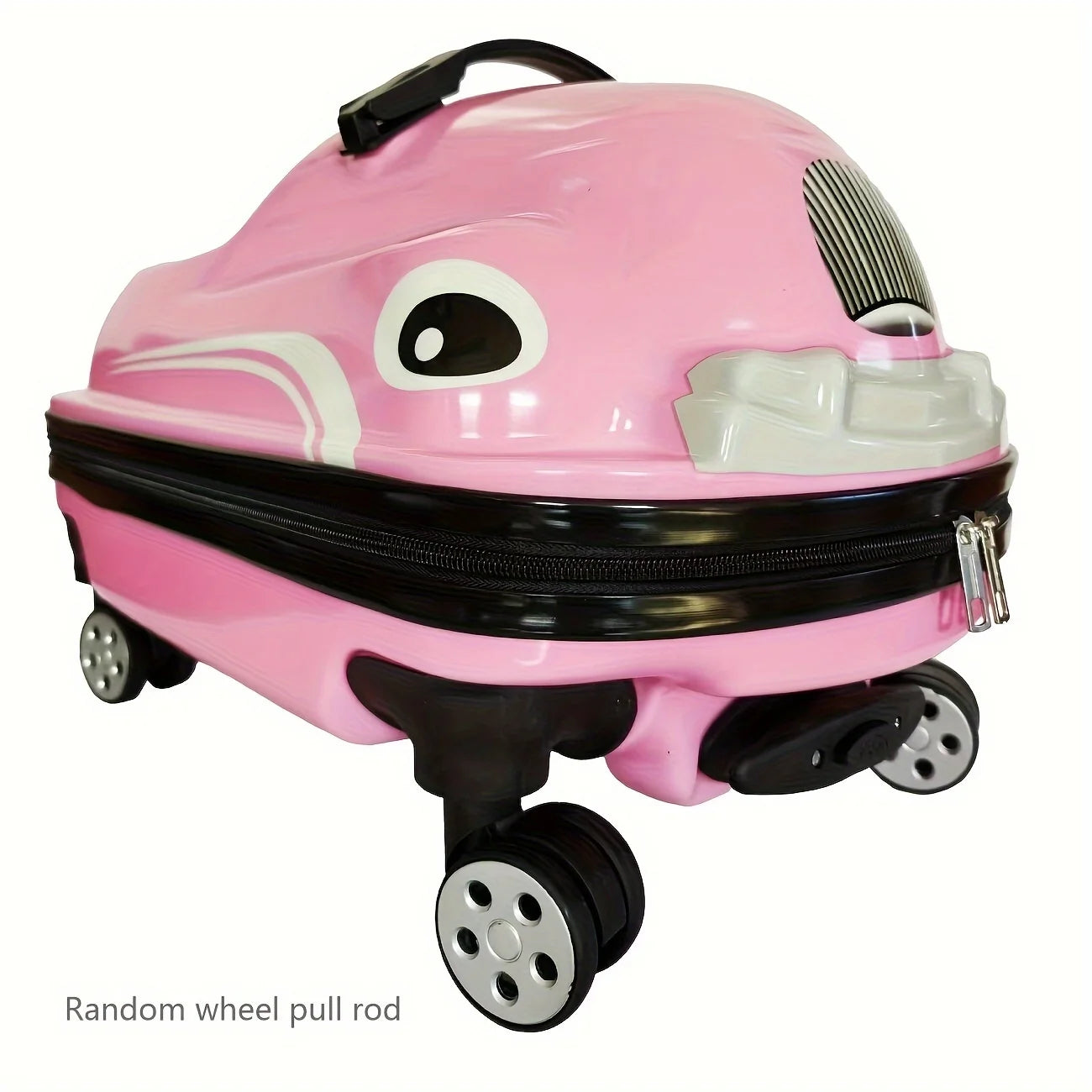20-Inch Cartoon Car Kids' Pull-Along Suitcase with Spinner Wheels, 88.18LB Capacity, ABS PC Shell, Iron Handle, Zipper Closure
