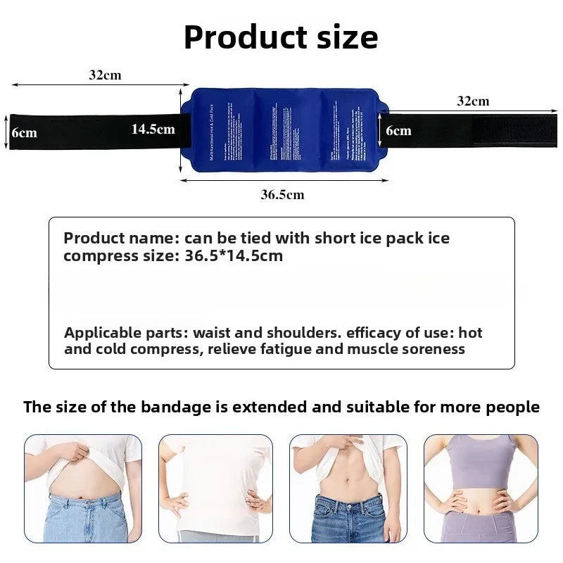 Adjustable Hot/Cold Therapy Wrap – Reusable Gel Ice Pack for Neck, Back & Muscle Recovery with Secure Fastening