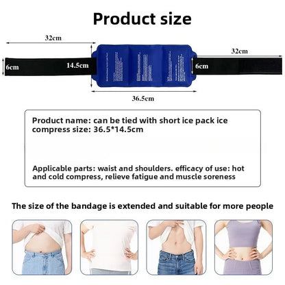 Adjustable Hot/Cold Therapy Wrap – Reusable Gel Ice Pack for Neck, Back & Muscle Recovery with Secure Fastening
