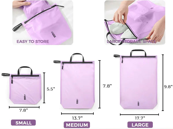 Travel Luggage Organizer Pouch Waterproof Zipper Packing Sacks Translucent Clothes Sorting Bag Suitcase Insert Accessories