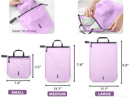 Travel Luggage Organizer Pouch Waterproof Zipper Packing Sacks Translucent Clothes Sorting Bag Suitcase Insert Accessories