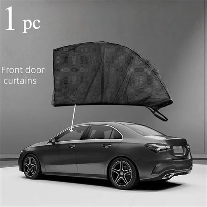 Car Sunshade Mosquito Net Curtain, Breathable Window Mesh, Sun & Insect Protection, Easy Install, for Vehicle & Camping