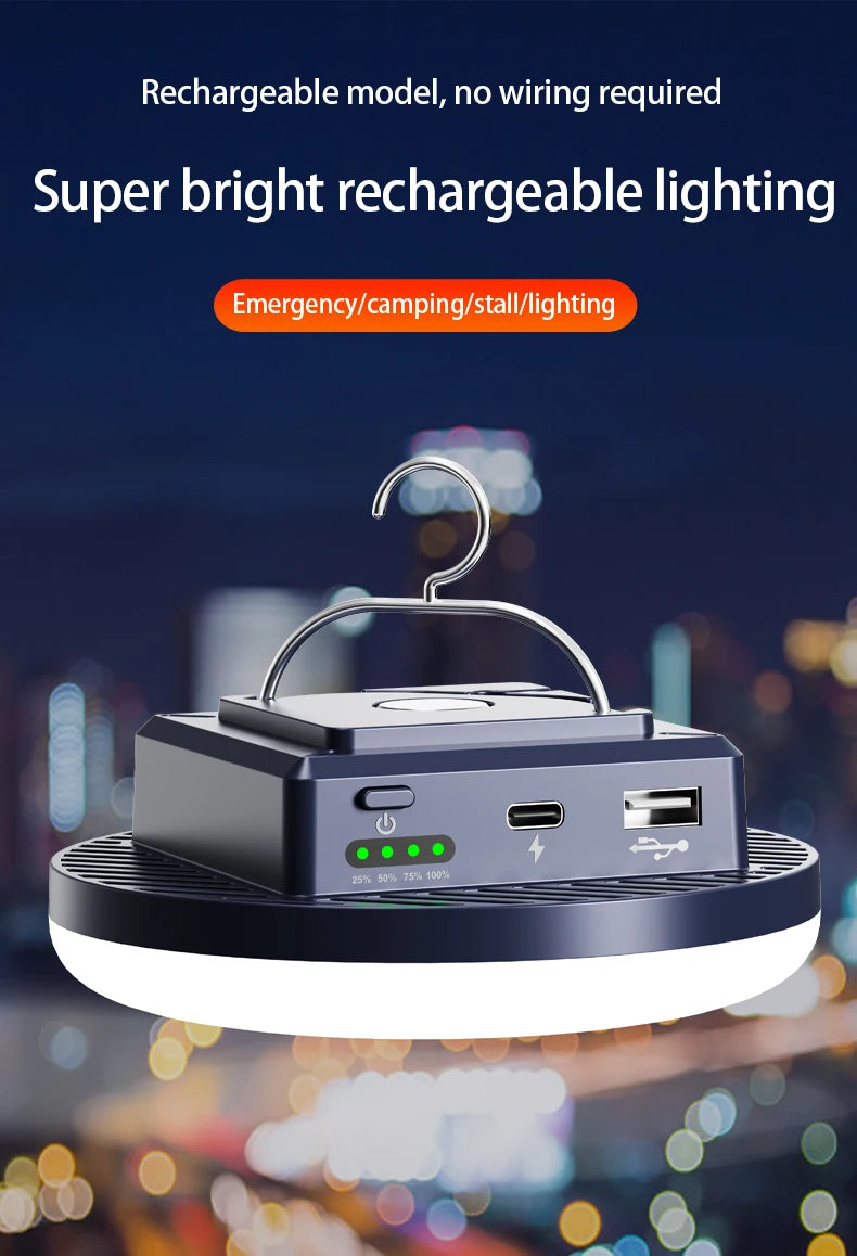 Camping Light LED Lantern Portable 4 Lighting Modes Hanging Rechargeable Outdoor Tent Emergency Light Camping with Magnet