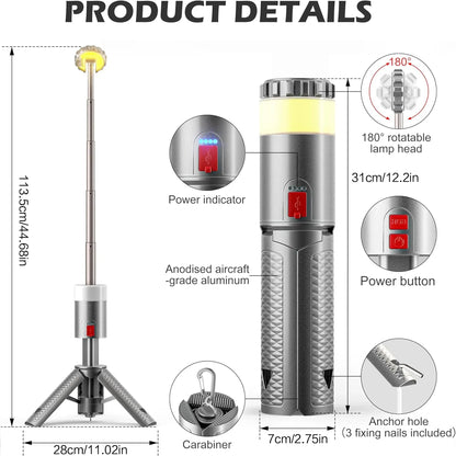 Outdoor Camping LED Lantern 6000mAh Rechargeable High Brightness Long Lasting Portable Light