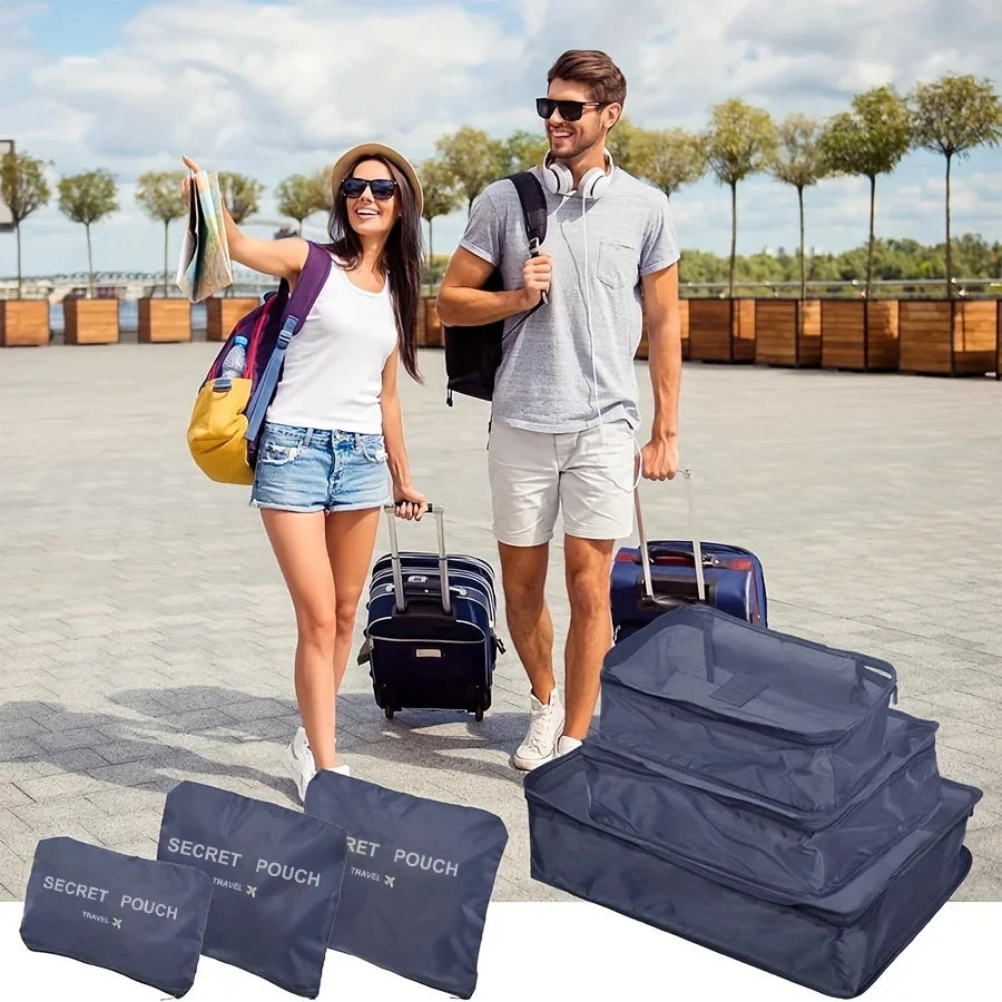 6pcs Travel Luggage Storage Bags, Versatile Lightweight Storage Pouch, Dustproof Duffle Bag