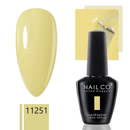 NAILCO 15ml Gel Nail Polish Nude Pink Gellak Color Series Gel Lacquer Set For Nails Glitter UV Nail Art LED Flower Gel Varnishes
