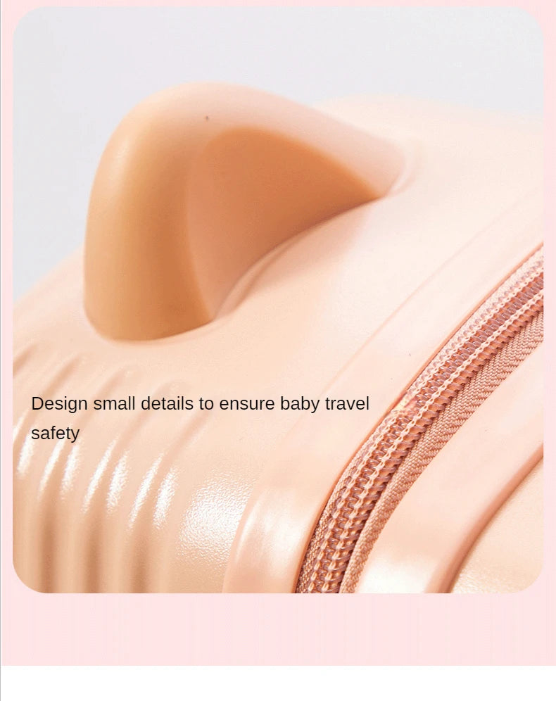 Kids Luggage Lovely Travel Suitcase on Spinner Wheels Sit and Ride Children's Travel Bag Password Carry on Trolley Luggage Bag
