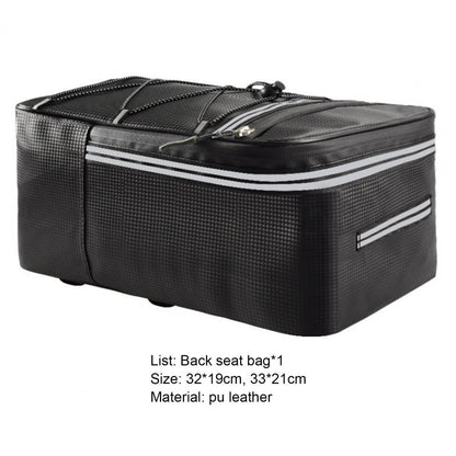 Riding Bike Rear Seat Bag Bicycle Luggage Carrier Rack Cycling Mountain MTB Bike Waterproof Travel Tail Bags Storage Accesories
