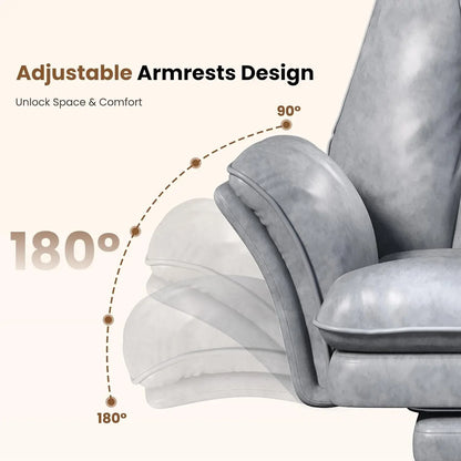 Big and Tall Office Chair, Flip Armrests for Pets & Cross Legged Sitting, Executive Ergonomic Computer Gaming Chair, Customized