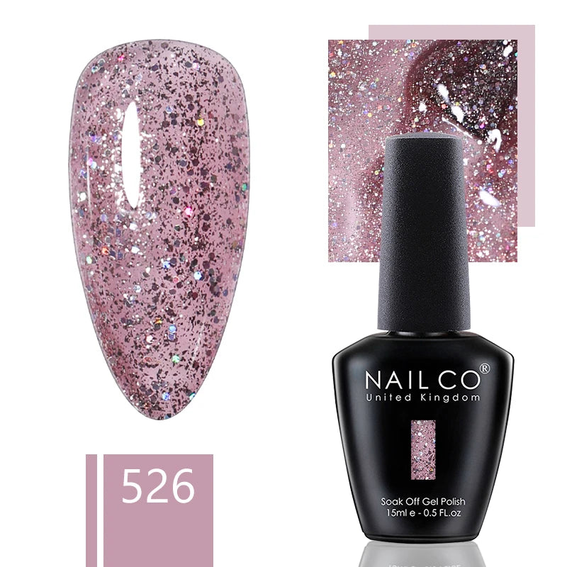 NAILCO 15ml Gel Nail Polish Nude Pink Gellak Color Series Gel Lacquer Set For Nails Glitter UV Nail Art LED Flower Gel Varnishes