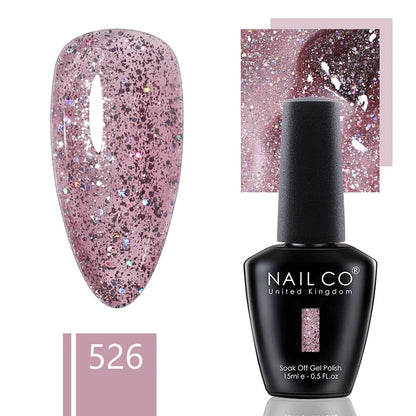 NAILCO 15ml Gel Nail Polish Nude Pink Gellak Color Series Gel Lacquer Set For Nails Glitter UV Nail Art LED Flower Gel Varnishes